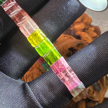 Load image into Gallery viewer, Mixed Tourmaline Flat Bracelet – Balance, Protection &amp; Vital Energy
