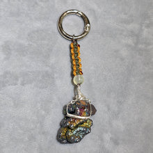Load image into Gallery viewer, Iridescent Goethite (Leklai) Wire Wrapped Bag Charm – 彩虹针铁矿绕线包包吊饰
