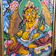 Load image into Gallery viewer, Hand-Drawn Tibetan Yellow Jambhala Pendant (Blue Green) – 手绘藏传黄财神蓝绿色吊坠
