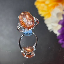 Load image into Gallery viewer, Strawberry Sunstone Ring (Adjustable) – 草莓太阳石可调节戒指
