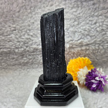 Load image into Gallery viewer, Raw Black Tourmaline Display with Base Stand (Brazil) – 巴西天然黑碧玺原石底座摆件
