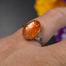 Load image into Gallery viewer, Strawberry Sunstone Ring (Adjustable) – 草莓太阳石可调节戒指
