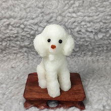 Load image into Gallery viewer, Afghanistan White Jade Poodle Carving Display (Hand-Carved)
