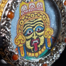 Load image into Gallery viewer, Hand-Drawn Tibetan Zashi Lhamo Pendant (Blue) – 手绘藏传蓝色扎基拉姆吊坠
