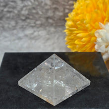 Load image into Gallery viewer, Clear Quartz Crystal Pyramid Display – 天然白水晶金字塔摆件
