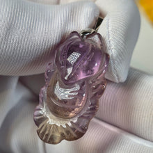 Load image into Gallery viewer, Ametrine Fox Carving Pendant – 紫黄晶狐狸雕刻吊坠

