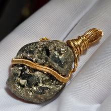 Load image into Gallery viewer, Pyrite Wire Wrapped Pendant – 黄铁矿绕线吊坠
