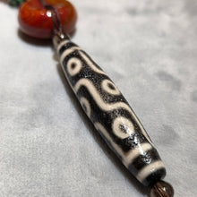 Load image into Gallery viewer, 9-Eyed Dzi with Medicine Dzi Necklace – 九眼天珠药师天珠项链

