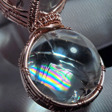 Load image into Gallery viewer, Double Clear Azeztulite wire wrapped pendant
