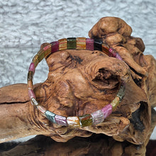 Load image into Gallery viewer, Mixed Tourmaline Flat Bracelet – Balance, Protection &amp; Vital Energy
