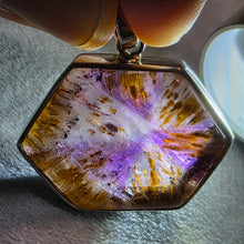 Load image into Gallery viewer, Cacoxenite Trapiche Pendant – Spiritual Awakening, Abundance &amp; Higher Alignment
