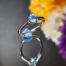 Load image into Gallery viewer, Blue Topaz with Ruby Ring (Adjustable) – 蓝托帕石配红宝石可调节戒指

