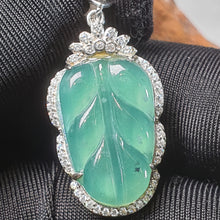 Load image into Gallery viewer, Jadeite Leaf Carving Pendant – Growth &amp; Harmony Jewellery
