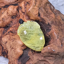 Load image into Gallery viewer, Yellow Prehnite Pendant with Carvings – 黄葡萄石雕刻吊坠

