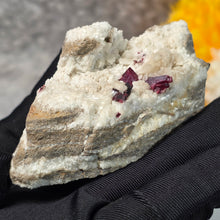 Load image into Gallery viewer, Raw Cinnabar with Dolomite Specimen – 天然朱砂共生白云石矿标
