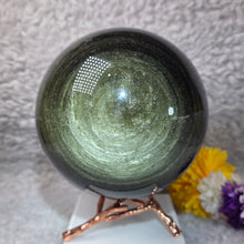 Load image into Gallery viewer, Golden Sheen Obsidian Sphere – 金曜石球
