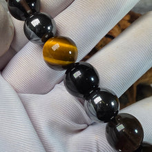 Load image into Gallery viewer, Guardian Shield Bracelet – Tiger Eye, Hematite, Obsidian &amp; Black Tourmaline 守护之盾手链
