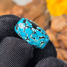 Load image into Gallery viewer, Natural Spiderweb Turquoise Barrel Shaped Bead (Hubei) – 天然湖北蜘蛛网绿松石桶珠

