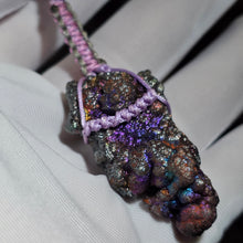Load image into Gallery viewer, Iridescent Goethite (Leklai) String Wrapped Bag Charm – 彩虹针铁矿（力泥）绳编包包挂饰
