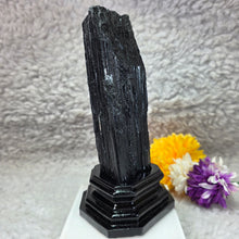 Load image into Gallery viewer, Raw Black Tourmaline Display with Base Stand (Brazil) – 巴西天然黑碧玺原石底座摆件
