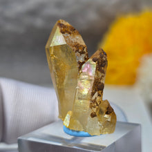 Load image into Gallery viewer, Iridescent Golden Healer Quartz Display (Uri, Switzerland) – 瑞士乌里彩虹金疗愈水晶摆件
