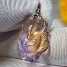 Load image into Gallery viewer, Ametrine Fox Carving Pendant – 紫黄晶狐狸雕刻吊坠

