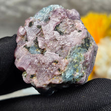 Load image into Gallery viewer, Raw Ruby with Kyanite Specimen Display – 红宝石共生蓝晶石原矿摆件
