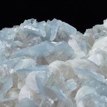 Load image into Gallery viewer, Blue Barite on Calcite Mineral Specimen – Morocco - 摩洛哥蓝重晶石共生方解石矿物标本
