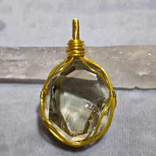 Load image into Gallery viewer, Citrine Azeztulite Wire Wrapped Pendant – 天然黄阿赛斯特莱特水晶绕线吊坠
