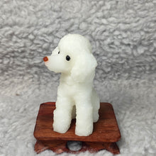 Load image into Gallery viewer, Afghanistan White Jade Poodle Carving Display (Hand-Carved)
