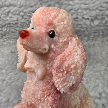 Load image into Gallery viewer, Pink Opal Poodle Carving Display (Hand-Carved)
