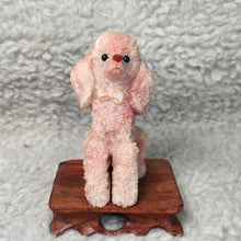 Load image into Gallery viewer, Pink Opal Poodle Carving Display (Hand-Carved)

