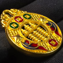 Load image into Gallery viewer, Tibetan Abacus Pendant – 双鱼算盘古法沙金工艺
