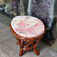 Load image into Gallery viewer, Pink Opal Stool – Emotional Healing &amp; Luxury Crystal Furniture

