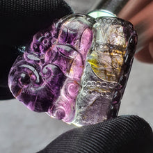 Load image into Gallery viewer, Bi-Tone Tourmaline Bat, Coins, Bamboo &amp; Ruyi Carving – Blessings, Growth &amp; Prosperity
