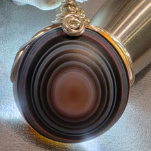 Load image into Gallery viewer, Tibetan Goat Eye Agate Wire Wrapped Pendant – 西藏羊眼玛瑙绕线吊坠
