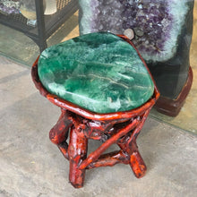 Load image into Gallery viewer, Fluorite Stool – Mental Clarity &amp; Luxury Crystal Furniture
