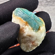 Load image into Gallery viewer, Paraiba Tourmaline with Matrix Specimen – Rare Neon Energy &amp; Collector Mineral
