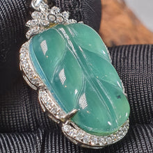 Load image into Gallery viewer, Jadeite Leaf Carving Pendant – Growth &amp; Harmony Jewellery
