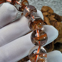 Load image into Gallery viewer, Red Limonite in Quartz Bracelet – Grounding &amp; Vitality Stone
