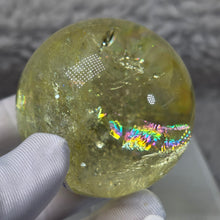 Load image into Gallery viewer, Citrine Sphere Display – 黄水晶球摆件
