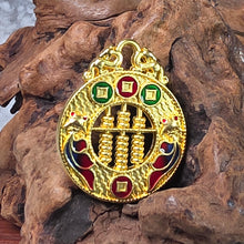 Load image into Gallery viewer, Tibetan Abacus Pendant – 双鱼算盘古法沙金工艺
