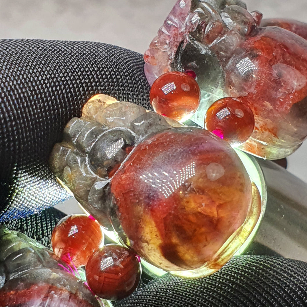 ✨ Auralite 23 Pixiu Bracelet — Forward-Facing Pixiu (20+mm) | High Spiritual Vibration • Wealth Protection • Divine Alignment ✨