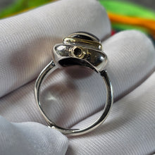 Load image into Gallery viewer, 1-Eyed Dzi Adjustable Ring – 一眼天珠可调节戒指
