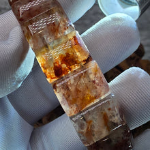 Load image into Gallery viewer, Red Limonite in Quartz Flat Bracelet – Grounding Strength &amp; Vitality
