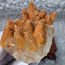 Load image into Gallery viewer, Clear Dogtooth Calcite with Brown Calcite (Secondary Growth) Specimen – 透明犬牙方解石伴褐色次生方解石标本
