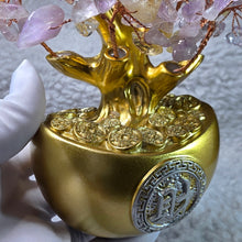 Load image into Gallery viewer, Citrine &amp; Amethyst Wealth Ingot Tree – Prosperity, Abundance &amp; High-Vibration Energy
