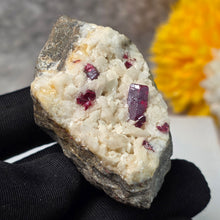 Load image into Gallery viewer, Raw Cinnabar with Dolomite Specimen – 天然朱砂共生白云石矿标
