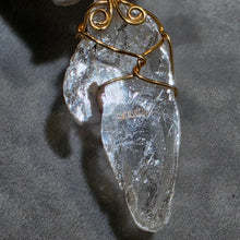 Load image into Gallery viewer, Namibia Selenite Wire Wrapped Pendant – 纳米比亚透石膏绕线吊坠
