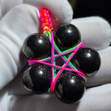 Load image into Gallery viewer, Shungite Pentagram Pendant (Hand-Wrapped Protection Talisman) – 次石墨五芒星手工绕线护身吊坠
